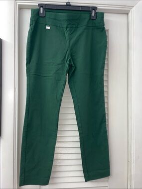Alfani Dark Green Straight-Leg Pants